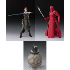 Bandai Star Wars: The Last Jedi - Rey / Elite Praetorian Guard (Whip Staff) / BB-4 Set [SH Figuarts]
